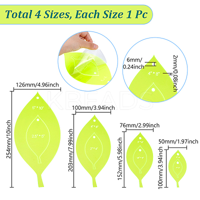 4Pcs 4 Style Acrylic Cardboard Town Template Sets DIY-WH0888-804A-1
