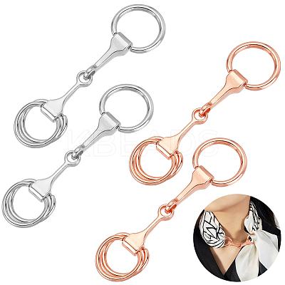 4Pcs 2 Colors Zinc Alloy D-Ring Anchor Shackle Clasps FIND-GA0004-31-1