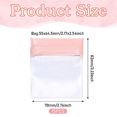15Pcs Rectangle EVA Resealable Packaging Bags ABAG-TA0001-28A-1