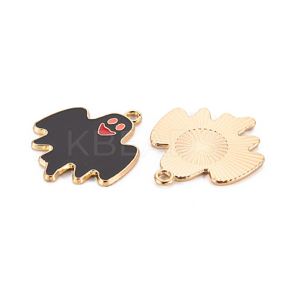 Eco-Friendly Alloy Enamel Pendants ENAM-T011-83B-NR-1
