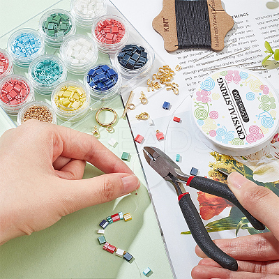DIY Tile Bracelet Necklace Making Kit DIY-NB0007-98-1