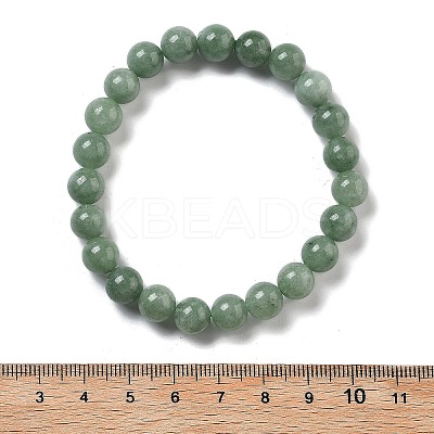 Natural Dyed & Heated Chalcedony Beaded Stretch Bracelets for Women Men BJEW-F483-04-1