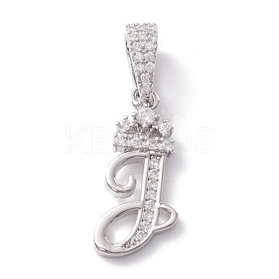 Eco-Friendly Brass Micro Pave Cubic Zirconia Pendants KK-K265-01P-J-1