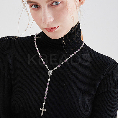 DIY Rosary Bead Necklaces Making Finding Kits DIY-SC0031-63-1