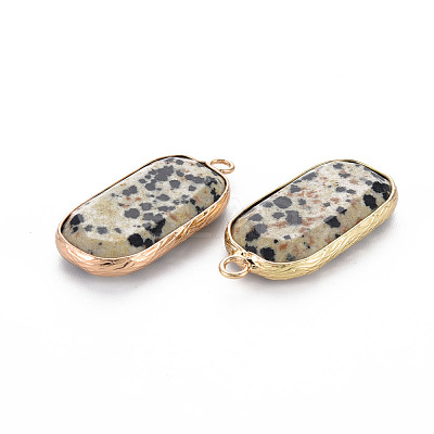 Natural Dalmatian Jasper Pendants G-S359-292C-1