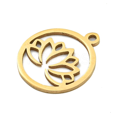 Ion Plating(IP) 201 Stainless Steel Pendants STAS-M015-08G-1