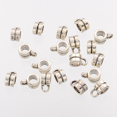 Charm Carrier Drum Tibetan Silver Hangers AB636-1