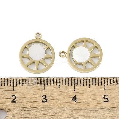 Natural Shell Charms STAS-P366-16G-1