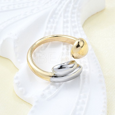 Brass Cuff Rings for Women RJEW-G347-04GP-1