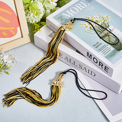 Polyester Graduation Tassel Pendant Decorations AJEW-WH20020-078A-1
