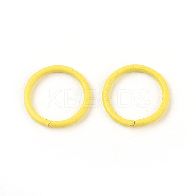 Spray Painted Iron Open Jump Rings IFIN-F149-B05-1