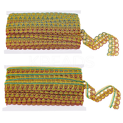 2 Cards 2 Styles Metallic Lace Trim OCOR-FG0001-72-1