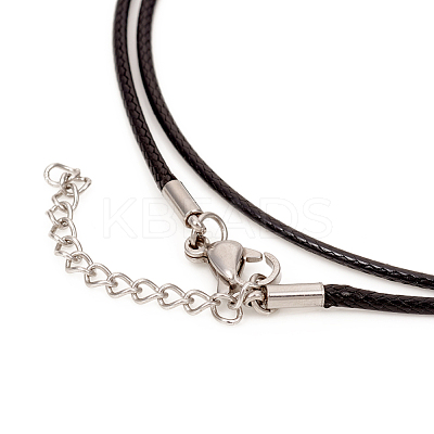 Waxed Polyester Cord Necklaces Making MAK-G014-08P-1