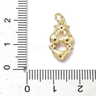 Brass Micro Pave Cubic Zirconia Pendants KK-C156-29G-02-1