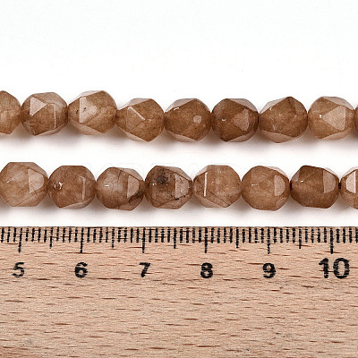 Dyed Natural White Jade Beads Strands G-T139-8mm-46Q-1