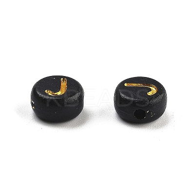 Plating Opaque Acrylic Beads OACR-R005-03J-1