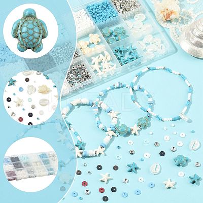 Ocean DIY Jewelry Making Findings Kits DIY-FS0009-75-1