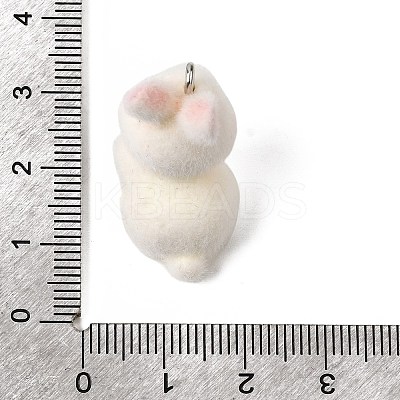 Flocking Opaque Resin Pendants RESI-G123-01S-1