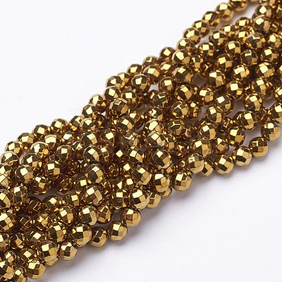Non-Magnetic Synthetic Hematite Beads Strands X-G-G092-4mm-1-1
