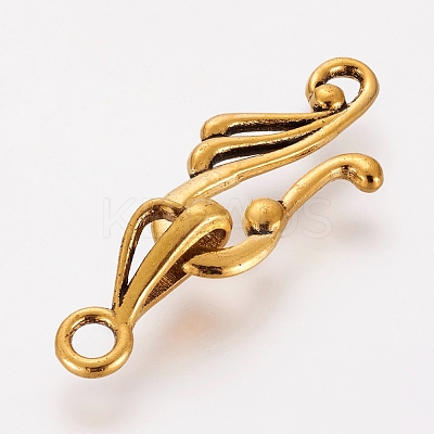 Tibetan Style Hook and Eye Clasps GLF1157Y-1