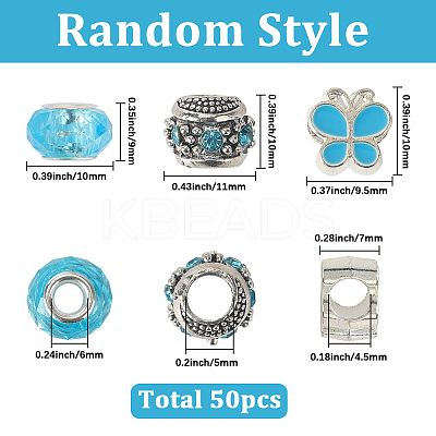 Alloy Rhinestone/Resin European Beads MPDL-SC0001-11B-1