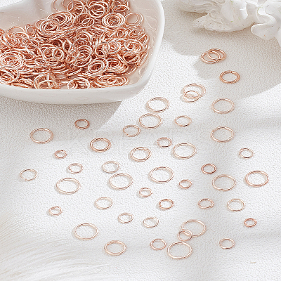 500Pcs 5 Styles Iron Open Jump Rings IFIN-LP0001-40-1