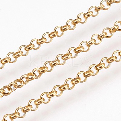 Ion Plating(IP) Handmade 304 Stainless Steel Rolo Chains STAS-P200-24G-1
