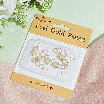 6Pcs 2 Style Rack Plating Brass Lobster Claw Clasps DIY-BBC0001-50-1