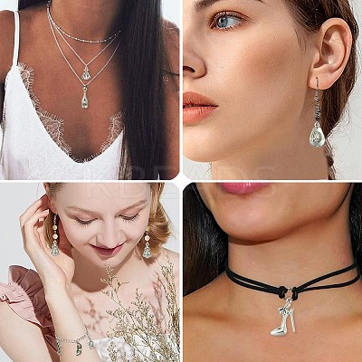 100Pcs 10 Styles Tibetan Style Alloy Pendant FIND-CJ0001-74-1