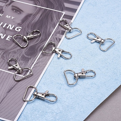 Zinc Alloy Swivel Lobster Claw Clasps PALLOY-YW0001-02P-1