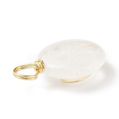 Natural Quartz Crystal Pendants PALLOY-JF01751-02-1