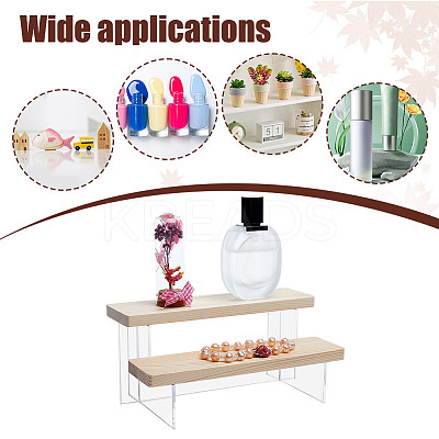 2-Tier Transparent Acrylic Model Toy Assembled Holder ODIS-WH0329-65B-1