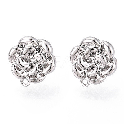 Alloy Stud Earring Findings PALLOY-N150-80P-1