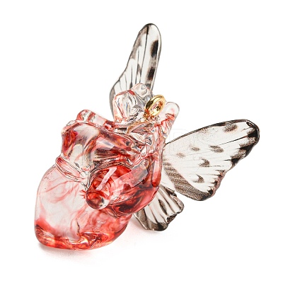Transparent Resin Pendants RESI-D004-01B-1