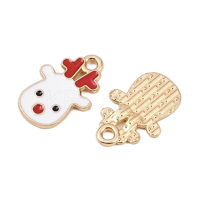 Christmas Alloy Enamel Pendants FIND-I067-02KCG-02B-1