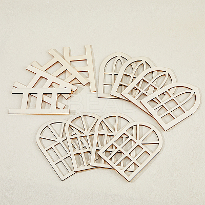 12Pcs 3 Styles Wooden Mini Ladders & Windows WOOD-FH0002-05-1