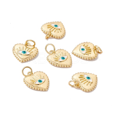 Rack Plating Brass Enamel Charms KK-C247-05G-1