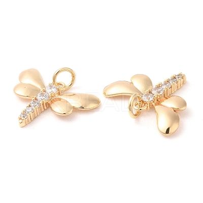 Brass with Cubic Zirconia Pendants KK-G468-52G-1
