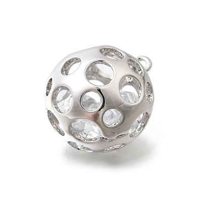 Brass with Cubic Zirconia Pendants KK-E792-12P-1