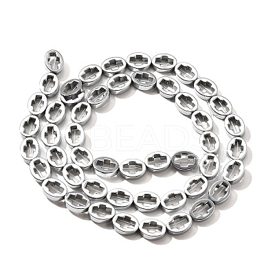 Electroplated Synthetic Non-magnetic Hematite Beads Strands G-L613-Z01-01G-1