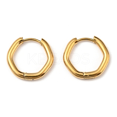 Ion Plating(IP) Stainless Steel Huggie Hoop Earrings EJEW-E602-06G-1