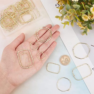 48Pcs 2 Style Alloy Open Back Bezel Pendants PALLOY-CA0002-29-1-1