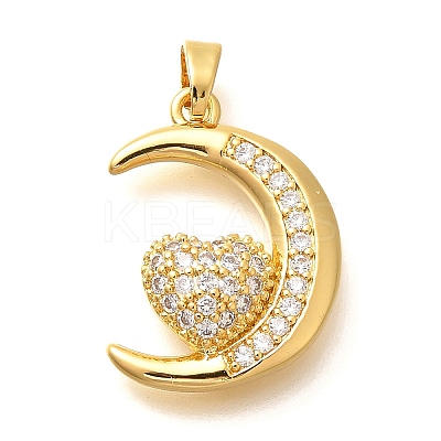 Brass Micro Pave Cubic Zirconia Pendants LS-ZIRC-D275-04G-1