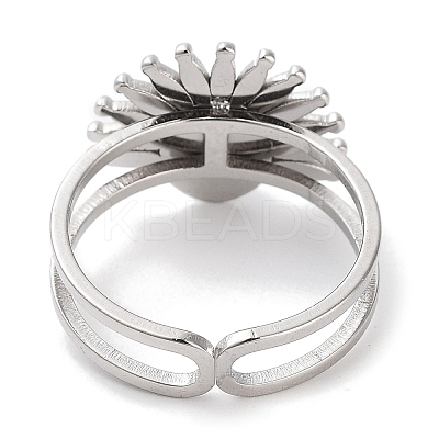Ion Plating(IP) 304 Stainless Steel Ring RJEW-B059-01P-02-1
