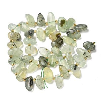 Natural Prehnite Beads Strands G-P604-A02-01-1