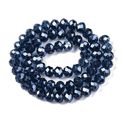 Electroplate Glass Beads Strands EGLA-A044-T8mm-A12-1