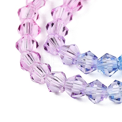 Gradient Color Baking Paint Glass Bead Strands LS-DGLA-A039-T4mm-A06-1