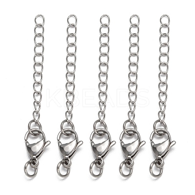 Non-Tarnish 304 Stainless Steel Chain Extender X-STAS-O083-07-1