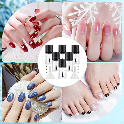 Transparent Glass Nail Polish Empty Bottle AJEW-GF0009-76B-02-1