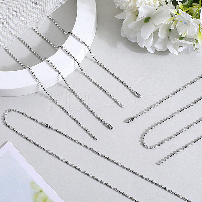 24Pcs 304 Stainless Steel Ball Chain Necklace Making NJEW-BBC0001-10A-1